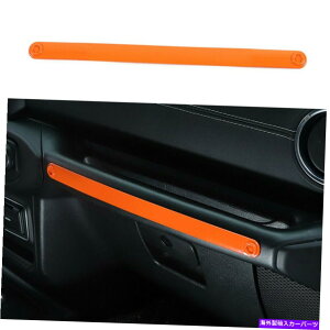 p[c W[vEO[JL JT 2018 +̂߂̃_bV{[h̋pCbgnh̃gXgbvJo[IW Dashboard Co-Pilot Handle Trim Strip Cover Orange For Jeep Wrangler JL JT 2018+