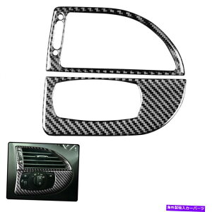 �����p�[�c BMW 6Series E63 M6 Coupe 2PC�̂��߂̃w�b�h���C�g�X�C�b�`�̃G�A�E�g���b�g�J�[�{���t�@�C�o�[�X�e�b�J�[ Headlight Switch AirOutlet Carbon Fiber Sticker For BMW 6series E63 M6 Coupe 2PC�y���s�A���i�z