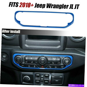 p[c Jeep Wrangler JL 2018̂߂̃u[Z^[R\[GARRg[pl̃g Blue Center Console Air Conditioner Control Panel Trim For Jeep Wrangler JL 2018