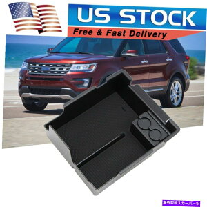 p[c tH[hGNXv[̂߂̕I|ۊǔ2013-2019}bgtZgR\[gC Armrest Storage Box for Ford Explorer 2013-2019 Central Console Tray with Mat