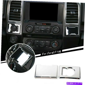 p[c tH[hF-150 2015+̂߂2s[Xl֋쓮VXe̓d\Pbg̑Jo[g 2PCS Four-wheel Drive System Power Socket Decor Cover Trim for Ford F-150 2015+