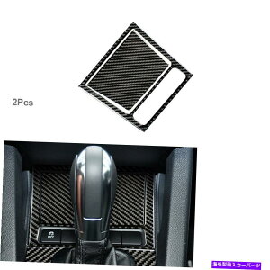 p[c VWSt6 MK6 GTI 08-12̂߂2s[X̒Yf@ۂ̃^oR̂ypl̃ǧypl̃gJo[ 2Pcs Carbon Fiber Cigarette Lighter Panel Trim Cover For VW Golf 6 MK6 GTI 08-12