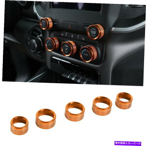 �����p�[�c Dodge Ram 18-20�I�����W�̂��߂̃Z���^�[�R���\�[��AC���W�I�X�C�b�`�m�u�J�o�[�g�����x�[�� Center Console AC Radio Switch Knob Cover Trim Bezel For Dodge RAM 18-20 Orange�y���s�A���i�z