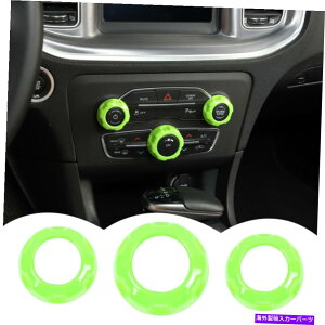 p[c Dodge Charger Challenger 15+p3{GARI[fBI{^muJo[ 3x Air Condition Audio Button Knob Decor Cover for Dodge Charger Challenger 15+
