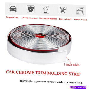 p[c 1 "x 15tB[gJ[N[`gXgbvEBhEhA{fBop[GbWveN^[ 1" x 15ft Car Chrome Molding Trim Strip Window Door Body Bumper Edge Protector