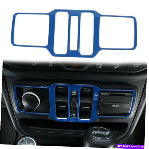 �����p�[�c �E�B���h�E�Z���g�����R���g���[���{�^���p�l���J�o�[�g����JL 2018 + Blue Window Central Control Button Panel Cover Trim for Jeep Wrangler JL 2018+ Blue�y���s�A���i�z