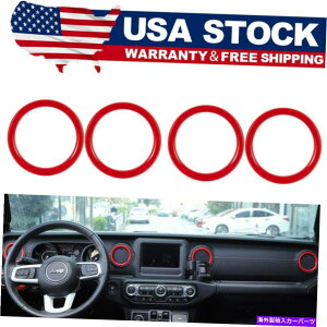 p[c 18-21W[vEO[JL JT̃CeA_bV{[hGARxgOg Interior Dashboard Air Conditioner Vent Ring Trim for 18-21 Jeep Wrangler JL JT