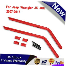 内装パーツ 2ピースリアグラブバルアルミニウムグラブハンドルキット2007-2017ジープラングラーJK JKU 2pcs Rear Grab BarAluminum Grab Handles Kits for 2007-2017 Jeep Wrangler JK JKU