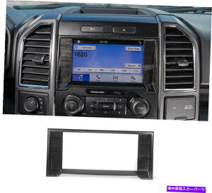 �����p�[�c GPS�i�r�Q�[�V�����X�N���[���J�o�[�g�����̑����t���[��Ford F150 15+�u���b�N�E�b�h�O���C�� GPS Navigation Screen Cover Trim Decor Frame for Ford F150 15+ Black Wood Grain�y���s�A���i�z