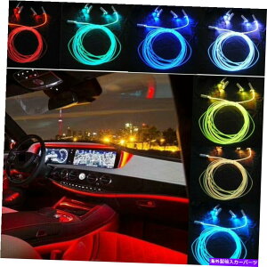p[c RGB 5 LEDԂ̃hA_bV͌6Mt@ColIXgbvvRC[g RGB 5 LED Car Door Dash Ambient Light 6m Optical fiber Neon Strip Lamp RC Remote
