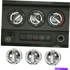 �����p�[�c JEEP Wrangler JK JKU 2007-2010�p�N���[���G�A�R���X�C�b�`�m�u�J�o�[�g���� Chrome Air Conditioner Switch Knob Cover Trim for Jeep Wrangler JK JKU 2007-2010�y���s�A���i�z