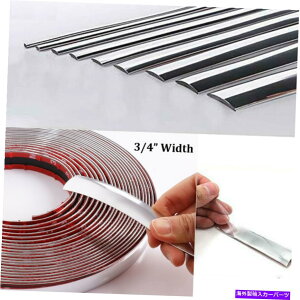 p[c ̃hȂ25ft̂߂3/4 "ȐڒN[gr[N`Xgbv 3/4" Self Adhesive Chrome Trim Vehicle Molding Strip For Roof Door Window 25FT
