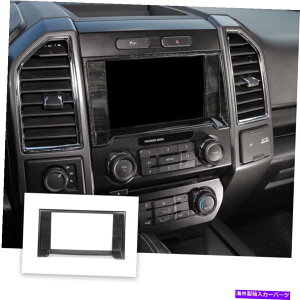 �����p�[�c GPS�i�r�Q�[�V�����X�N���[���J�o�[�̃t�H�[�hF150 2015+�u���b�N�E�b�h�O���C���̂��߂̃g�����t���[�� GPS Navigation Screen Cover Trim Frame for Ford F150 2015+ Black Wood Grain