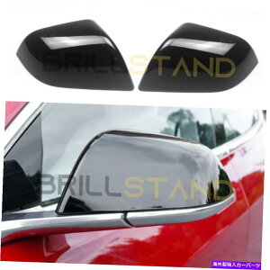 p[c Tesla Model 3 2018 -2020 Gloss Black ReseviewTChEBO~[LbvJo[ For Tesla Model 3 2018 -2020 Gloss Black Rearview Side Wing Mirror Cap Cover