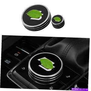 �����p�[�c Mazda CX-30 2020-2022�u���b�N�A���~�j�E�������R���\�[���}���`���f�B�A�m�u�g����2X For Mazda CX-30 2020-2022 Black Aluminum Middle Console Multimedia Knob Trim 2X�y���s�A���i�z