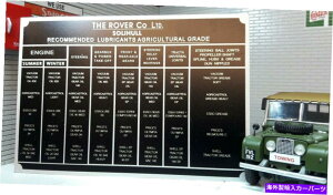 p[c h[o[V[Y1 80 86 88 107uǏ܏v[g/v[N Land Rover Series 1 80 86 88 107 Bulkhead Lubricants Information Plate/Plaque