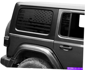 �����p�[�c �n�[�h�g�b�v�E�B���h�E�f�J�[���W�[�v�����O���[18+ JLU 4DR�p�̃r�j�[���A�����J���t���b�O�X�e�b�J�[ Hardtop Window Decals Vinyl American Flag Stickers for Jeep Wrangler 18+ JLU 4Dr�y���s�A���i
