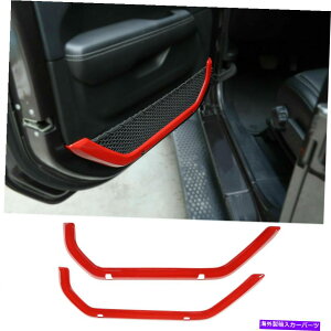 �����p�[�c 2018+�W�[�v�����O���[JL 2�h�A�̂��߂̃C���e���A�Ԃ��h�A�l�b�g�|�P�b�g�̑����̃J�o�[�̃g���� Interior Red Door Net Pocket Decor Cover Trim for 2018+ Jeep Wrangler JL 2-Door