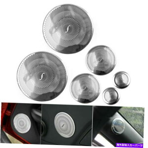 �����p�[�c �t�H�[�h�}�X�^���O2015-19���[�g���̂��߂�6�{�̎Ԃ̃h�A�X�s�[�J�[�̒��̃X�s�[�J�[�t���[���̃g�������J�o�[ 6X Car Door Speaker Cover A Pillar Speaker Frame Trim For Ford Mustang 2015-19 M�y��