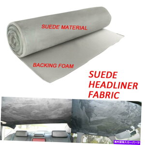 �����p�[�c �t�H�[���o�b�L���O�}�C�N���X�G�[�h���C�g�O���[�w�b�h���C�i�[������ Foam Backing Micro Suede Light Gray Headliner Replace Material Upholstery Fabric