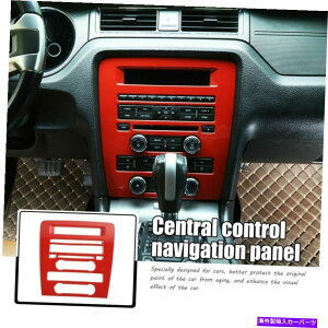 p[c Ford Mustang 2009-2013̂߂̐Ԃ̒ǗCDirQ[Vpl̃gJo[ Red Central Control CD Navigation Panel Trim Cover for Ford Mustang 2009-2013