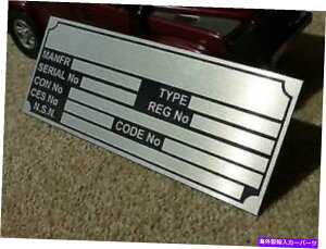 p[c h[o[V[YfBtF_[_f[^V[Vv[gyʃ~^[ Land Rover Series Defender Contract Data Chassis Plate Lightweight Military