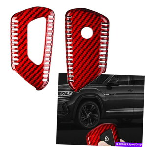 �����p�[�c VW�S���tMK8 2020-2021 ID.4 2021�̂��߂̐Ԃ��J�[�{���t�@�C�o�[�����[�g�L�[FOB�V�F���P�[�X Red Carbon Fiber Remote Key Fob Shell Case For VW Golf MK8 2020-2021 ID.4 2021