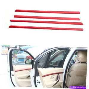 �����p�[�c 4�s�[�X�Ԃ̎����h�A�̐��`�X�g���b�v�̃g�����J�o�[�t�B�b�gBMW 3�V���[�Y2013-18�V���� 4pcs Red Interior Door Molding Strip Trim Cover Fit for BMW 3 Series 2013-18 New