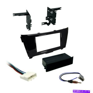 内装パーツ 2014-2018日産ロージ・プラントDinラブ・ドッグシューズ/ノース・アンドキ - オリジナルのタイトルを表示 2014-2018 日産ローグ用ダブルDINラジオ交換ダッシュキット/ハーネス/アンテ