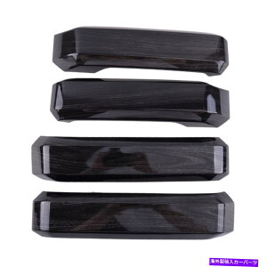 p[c Ford F150 2015-19 ABŜ߂̍ؐ̎hÃnhJo[̃gtBbg Black Wood Interior Door Handle Cover Trim Fit For Ford F150 2015-19 ABS