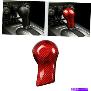�����p�[�c Chevrolet Camaro 2010-2015�̂��߂̐Ԃ��Y�f�@�ۃM�A�V�t�g�m�u�w�b�h�J�o�[�g���� Red Carbon Fiber Gear Shift Knob Head Cover Trim For Chevrolet Camaro 2010-2015�y���s�A���i�z