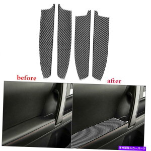 p[c g^4Runner 2010-2020̂߂4̒Yf@ۂ̃hAarmrestpl̃XebJ[̃ev 4pcs Carbon fiber Door Armrest Panel Sticker Trim For Toyota 4RUNNER 2010-2020