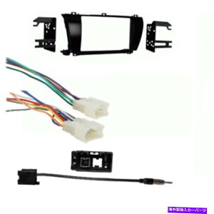 p[c Double Din CarXeIWI_bVLbg+n[lXpg^2014-2016J[ Double DIN Car Stereo Radio Dash Kit+Harness for Toyota 2014-2016 Corolla