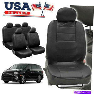 p[c tZbgPUU[J[V[gJo[ - ubNtBbgjo[T̃tgAx` Full Set PU Leather Car Seat Covers - Front & Rear Bench in Black Fit Universal