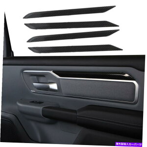 p[c Dodge Ram 1500 2018+J[{t@Co[̂߂4s[X̎hÃg̃Xgbv 4pcs Interior Door Trim Decoration Strips for Dodge Ram 1500 2018+ Carbon Fiber