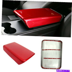 p[c Tesla Model 3 2017-2021̂߂̐ABSR\[armrest̃Jo[̃g Red ABS Central Console Armrest Box Cover Trim For Tesla Model 3 2017-2021
