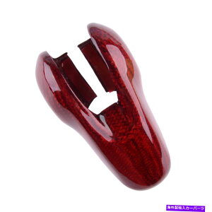 p[c |VF}J718{NTX^[̂߂̐ԂJ[{t@Co[MAVtgmũgtBbg Red Carbon Fiber Gear Shift Knob Cover Trim Fit For Porsche Macan 718 Boxster