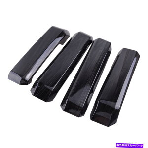 p[c ؐ̍̎hÃnhJo[gtBbgFord F150 15-2019 Black Wood Grain Interior Door Handle Cover Trim Fit For Ford F150 15-2019