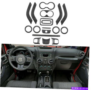 �����p�[�c �W�[�v�����O���[jk 11-18�̂��߂�18x�t���Z�b�g�̎��������g�����L�b�g�h�A�J�o�[11-18 18x Full Set Interior Decoration Trim Kit Door Cover for Jeep Wrangler JK 11-18