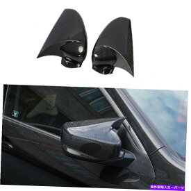 内装パーツ カーボンファイバーオックスホーンリアビューサイドミラーカバートリム2008-2013 Carbon Fiber OX Horn Rear View Side Mirror Cover Trim For Honda Accord 2008-2013