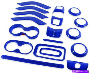 p[c Jeep Wrangler JK 2011-2018̂߂18pcstZbg̎gLbg 18PCS Full Set Interior Decoration Trim Kit for Jeep Wrangler JK 2011-2018 Blue