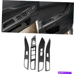 p[c OHT[2008-2015p6{̒Yf@ۂ̑XCb`plJo[ 6Pcs Carbon Fiber Door Window Switch Panel Cover For Mitsubishi Lancer 2008-2015