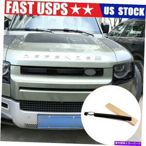 �����p�[�c 2020-21�����h���[�o�[�f�B�t�F���_�[����̂��鍕��ABS�t�����g�O�������`�g�����J�o�[ For 2020-21 Land Rover Defender Glossy black ABS Front grill Moulding trim Cover�y���s�A���i�z