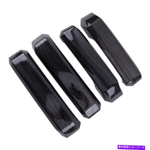 p[c ؐ̎hÃnhJo[̑̃gtBbgFord F150 2015-19 Black Wood Interior Door Handle Cover Decor Trim Fit For Ford F150 2015-19