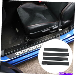 p[c g^86 /XouX2012-2020̂߂4s[X̃XeX|̑Ԃ̃hAV 4PCS Stainless Steel Car Door Sill Decoration For Toyota 86/Subaru BRZ 2012-2020