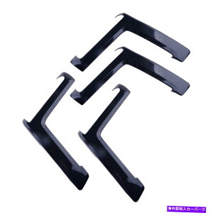 �����p�[�c �g���^4Runner 2010-21�̂��߂̃J�[�{���t�@�C�o�[�u���b�N�h�A�I�|���X�g���C�v�J�o�[�g�����̃e���v���b�V���� Carbon Fiber Black Door Armrest Stripe Cover Trim Fit For Toyota 4Runner 2010-21