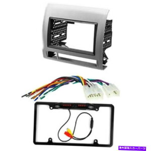 p[c 2005-2011g^^R}Vo[_bV̂߂̃_ufBJ[WIXeICXg[Lbg Double DIN Car Radio Stereo install Kit for 2005-2011 Toyota Tacoma Silver Dash