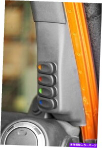 p[c Es[XCb`|bhLbgpW[vO[JK 2007-2010 Right Hand A Pillar Switch Pod Kit for Jeep Wrangler JK 2007-2010 Rugged Ridge