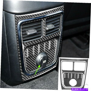 p[c Dodge Charger 2015-20̂߂̒Yf@ی㕔ACGAxgUSBplg 6PCS Carbon Fiber Rear Seat AC Air Vent USB Panel Trim For Dodge Charger 2015-20