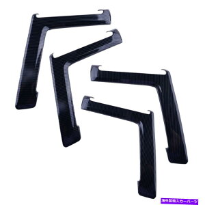 �����p�[�c �Y�f�@�ۃu���b�N�h�A�I�|���X�g���C�v�g����4�s�[/�Z�b�g�t�B�b�g�g���^4RUNNER 10-21 Carbon Fiber Black Door Armrest Stripe Trim 4pc/set Fit For Toyota 4Runner 10-21